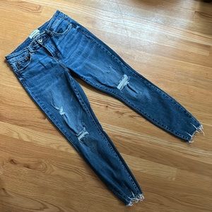 Pistola High Rise Distressed Ankle Crop Skinny Jean 29